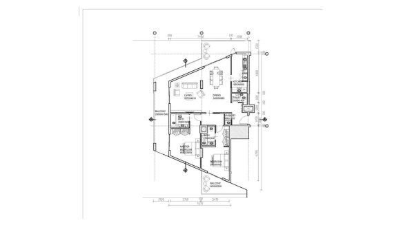 Apartment floor plan, 2 bedrooms in AL MAHRA RESIDENCES No. 11009 (2D)